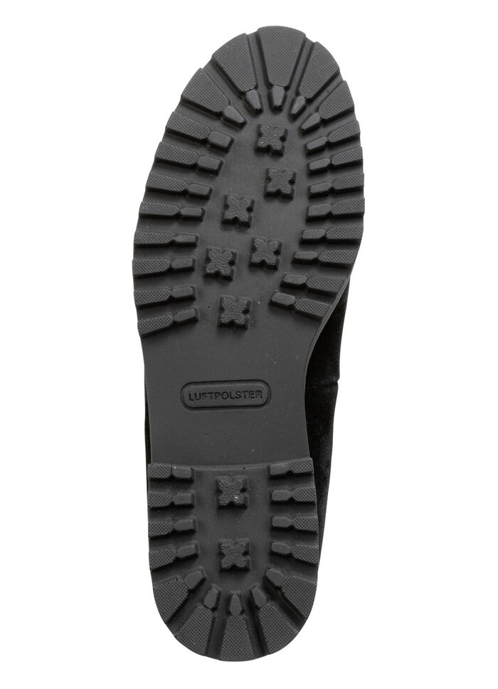 Waldläufer, elegante Damen-Ballerinas, Weite H, mit herausnehmbarem Fußbett SCHWARZ