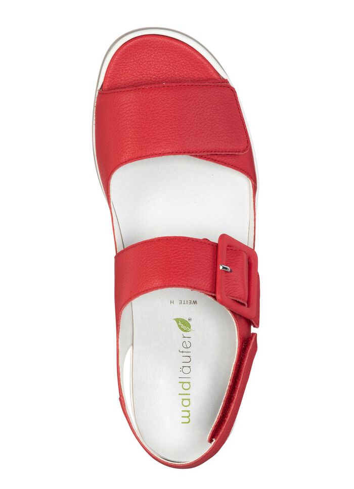 Waldl&auml;ufer Sandale mit Zier-Schnalle ROT