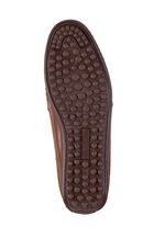 GINO GALANTE, leichte Herren-Slipper, mit Gummizug COGNAC-BRAUN
