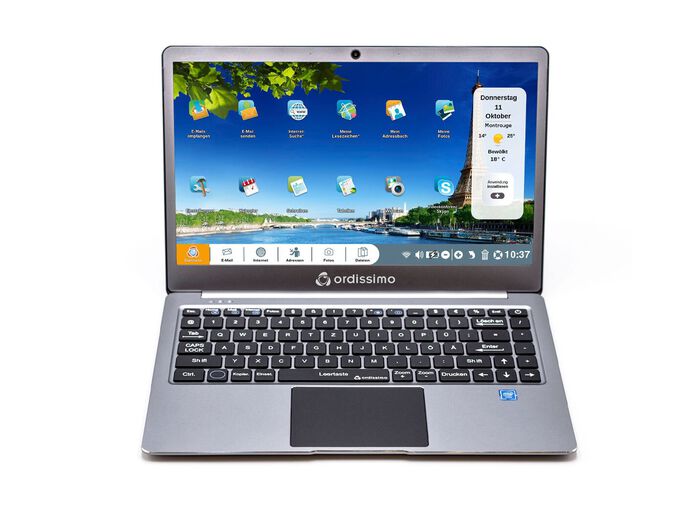 Ordissimo Notebook mit leicht bedienbarem Betriebssystem 