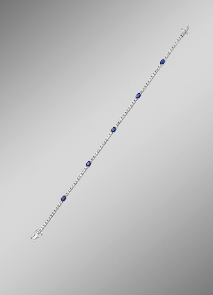 Hochwertiges Armband mit Brillanten und echt Safir 