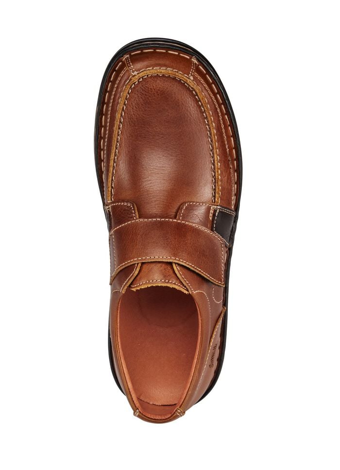 GINO GALANTE, klassische Herren-Slipper, mit herausnehmbarem Fu&szlig;bett COGNAC