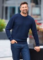 Rundhalspullover mit Strukturdessin in 3 Farben 