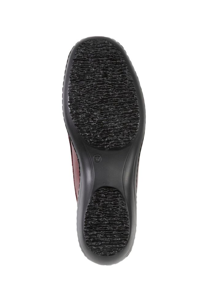 ELENA EDEN Slipper aus teilweise krokogepr&auml;gtem, schattiertem Nappaleder BURGUND