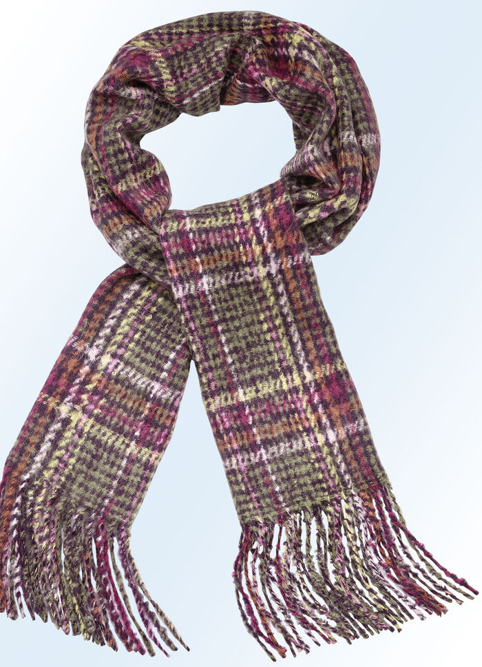Schal mit kontraststarkem Muster 