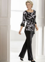 Weich flie&szlig;ende Hose SCHWARZ