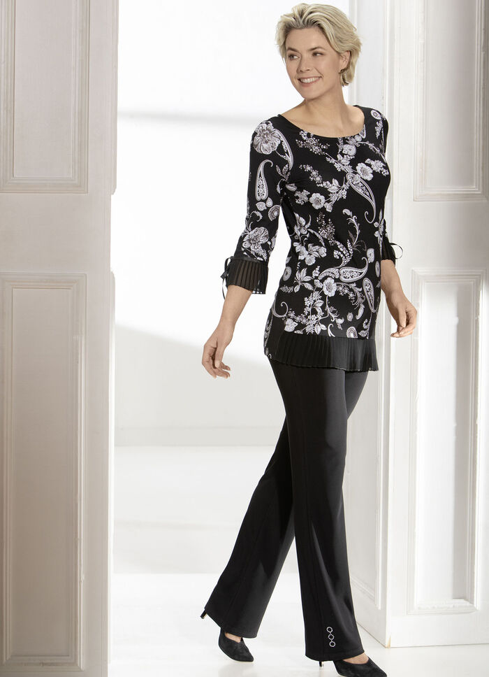 Weich flie&szlig;ende Hose SCHWARZ