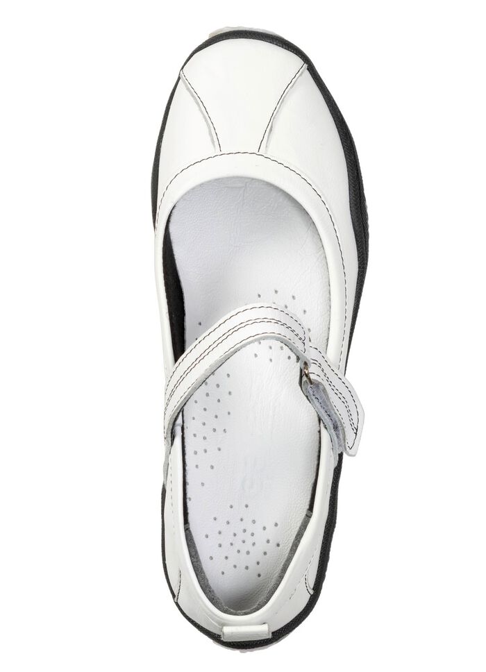 Gemini, klassische Damen-Slipper, Weite G, mit herausnehmbarem Fu&szlig;bett WEISS