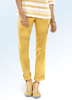 Hose mit dekorativem, kontrastfarbenem Zierband 