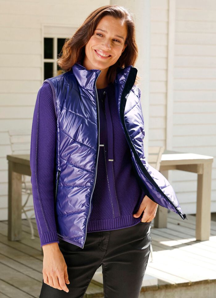 Weste in Metallic-Optik 