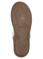 ELENA EDEN-Slipper mit Zierstickerei WEISS-COGNAC