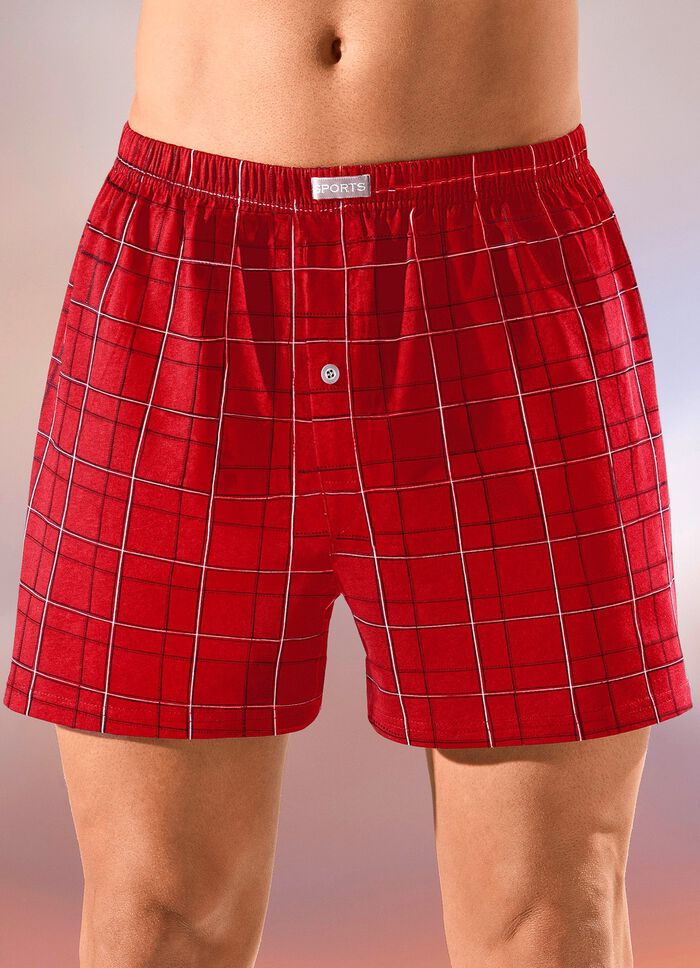 Mehrfachpack Boxershorts mit kn&ouml;pfbarem Eingriff, bunt 
