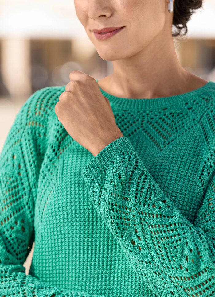 Pullover in Strickmix JADEGR&Uuml;N