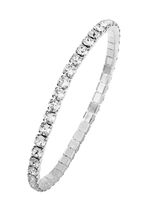 Armband aus Edelstahl mit wei&szlig;en Kristallen 