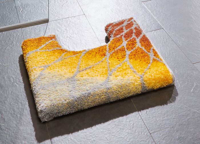 Badgarnitur mit trendigen Dessin TERRA-GRAU