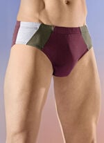 Viererpack Slips mit farbigen Einsätzen 