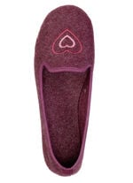 Laurina, klassische Damen-Hausschuhe, mit herausnehmbarem Fußbett BORDEAUX