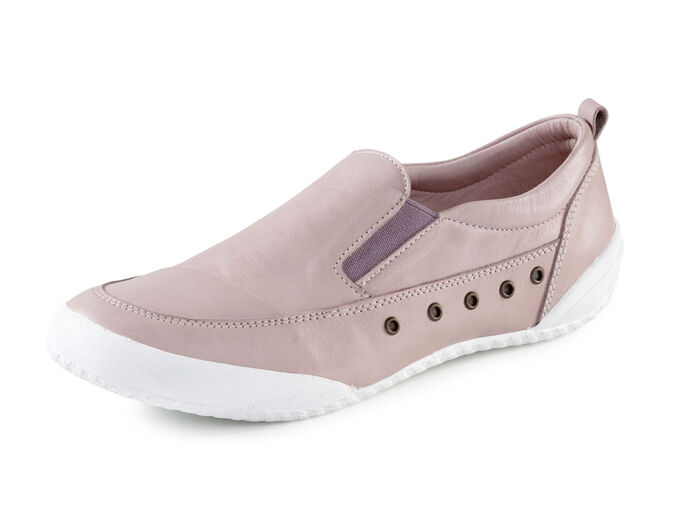 ELENA EDEN Slipper aus Nappaleder mit Zierösen ROSÉ