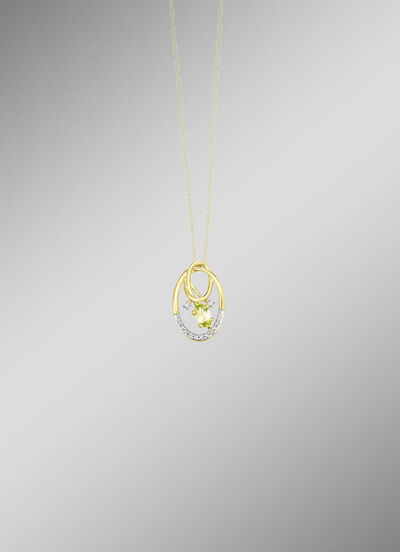 Anhänger mit Brillanten und Peridot 
