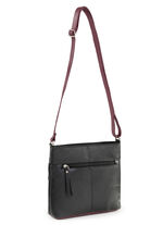 Laurina, Tasche, Damen, mit verstellbarem Umhängeriemen SCHWARZ-BORDEAUX