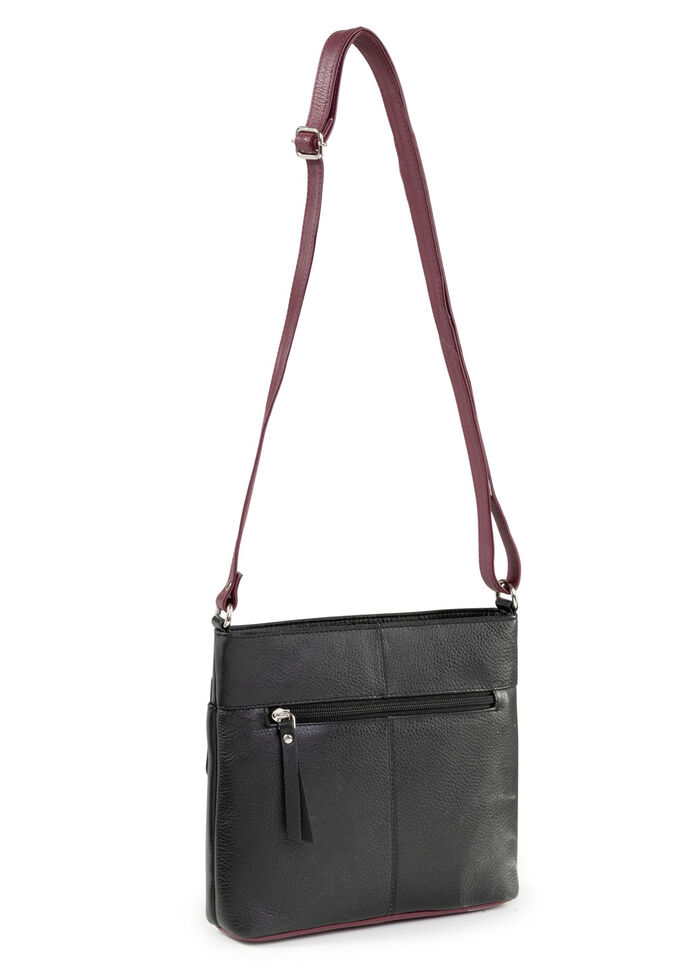 Laurina, Tasche, Damen, mit verstellbarem Umhängeriemen SCHWARZ-BORDEAUX