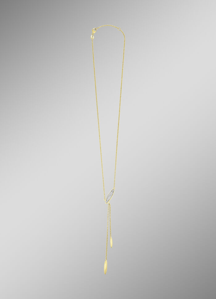 Vergoldete Halskette mit Zirkonia 