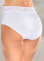 Viererpack Slips mit elastischem Spitzenbund 