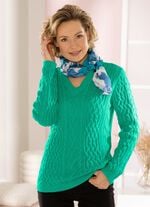 Pullover in Strukturmix GRÜN