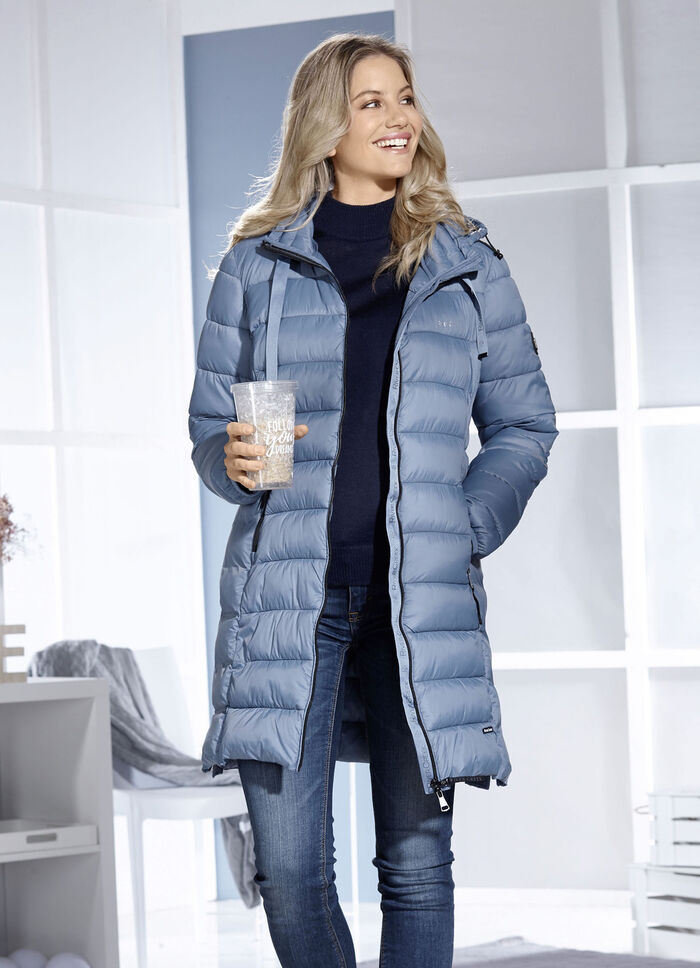 Funktions-Kurzmantel mit Rei&szlig;verschlusstaschen 