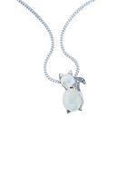 K&auml;tzchen Anh&auml;nger mit echten Mondsteinen 