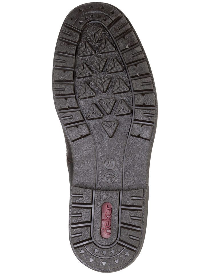 Rieker Schnür-Boot mit Warmfutter aus Lammfell und Plüschmaterial DUNKELBRAUN