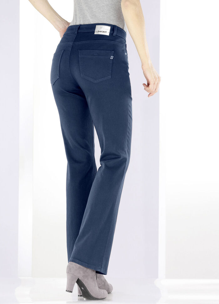 Magic-Jeans mit modisch weiterem Beinverlauf JEANSBLAU