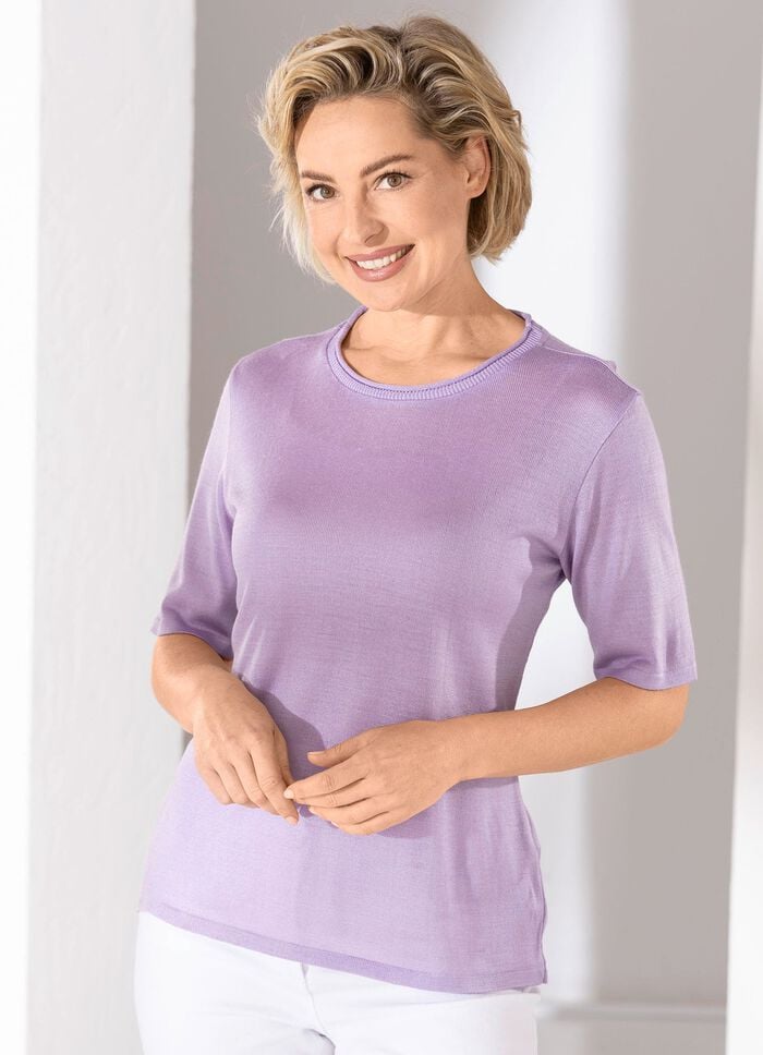 Strick-Twinset mit Mustermix FLIEDER