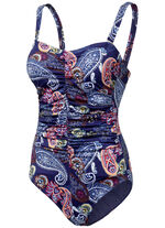 Sunmarin Badeanzug mit Halbkorsage, Raffungen und abnehmbaren Tr&auml;gern 