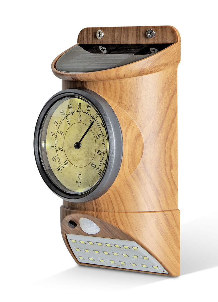 Solarleuchte mit Thermometer 