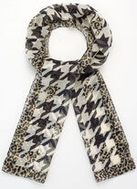 Schal mit Hahnentritt-Dessin 