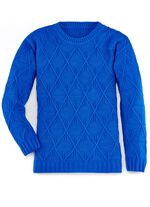 Pullover mit Rautendessin RAUCHBLAU