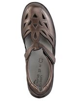 ELENA EDEN, sommerliche Damen-Slipper, Weite H, mit herausnehmbarem Fußbett BRONZE