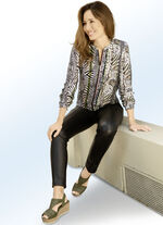Blusenjacke mit farbbrillantem Druck 