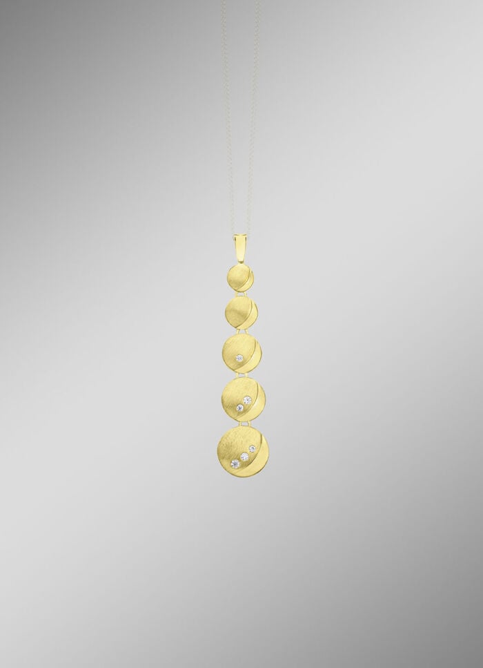 Moderner Anhänger mit Zirkonia  