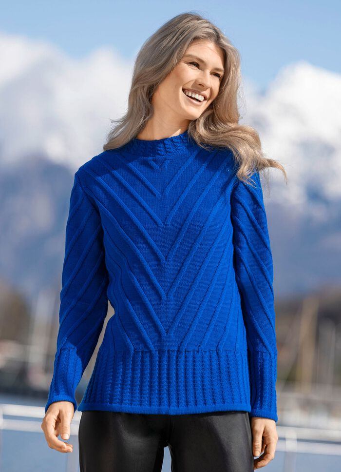 Pullover in Strukturmix 