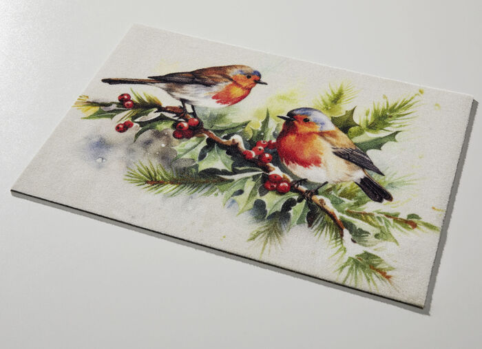 Fußmatte in winterlicher Optik 