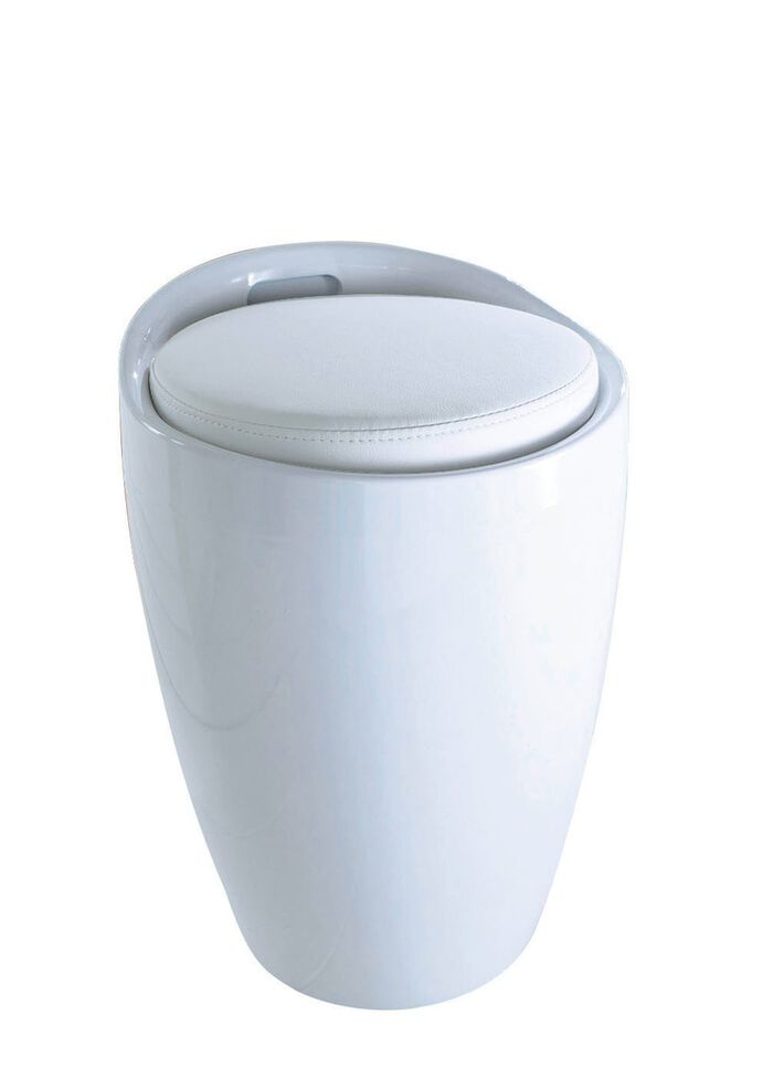 Sitzhocker mit Stauraum WEISS