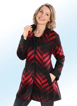 Long-Strickjacke in Garnmix und Farbverlauf 