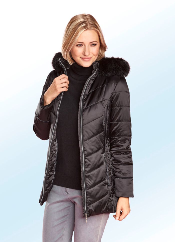 Jacke mit Kontrastzierstepp 