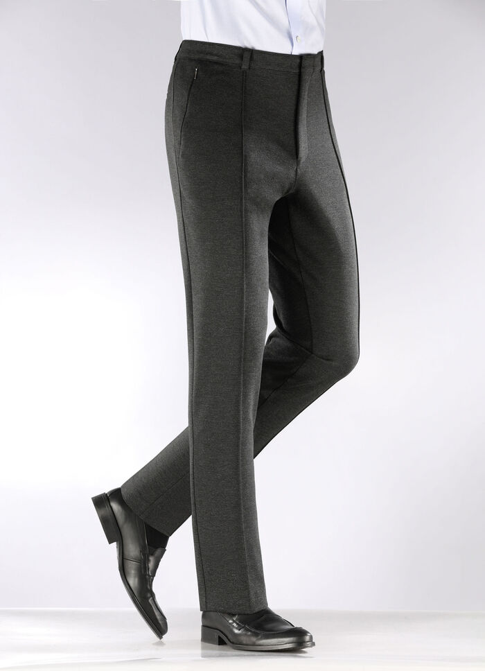  Modische "Klaus Modelle"-Hose mit Dehnbund in 4 Farben ANTHRAZIT MELIERT