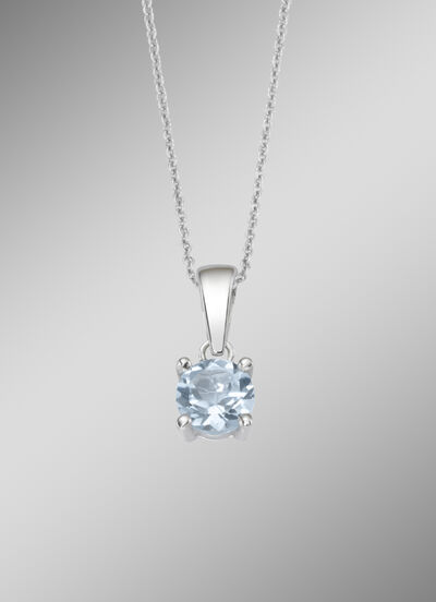 Zeitlose Eleganz: Anhänger mit beh. Blautopas 