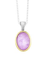 Anhänger in Bicolor mit Milky-Kunzit 