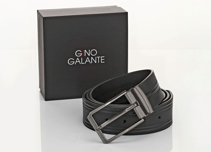 GINO GALANTE Herren-G&uuml;rtel inkl. Box, zum K&uuml;rzen, 4 cm breit 