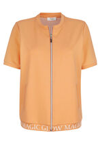 Sweatjacke mit Rippenbündchen 